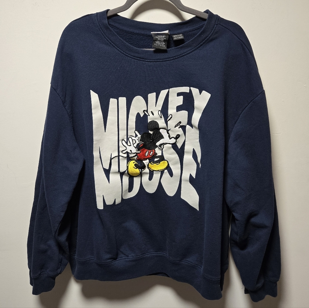 Disney Mickey & Friends Mickey Mouse Embroidered Sweatshirt Size XXL